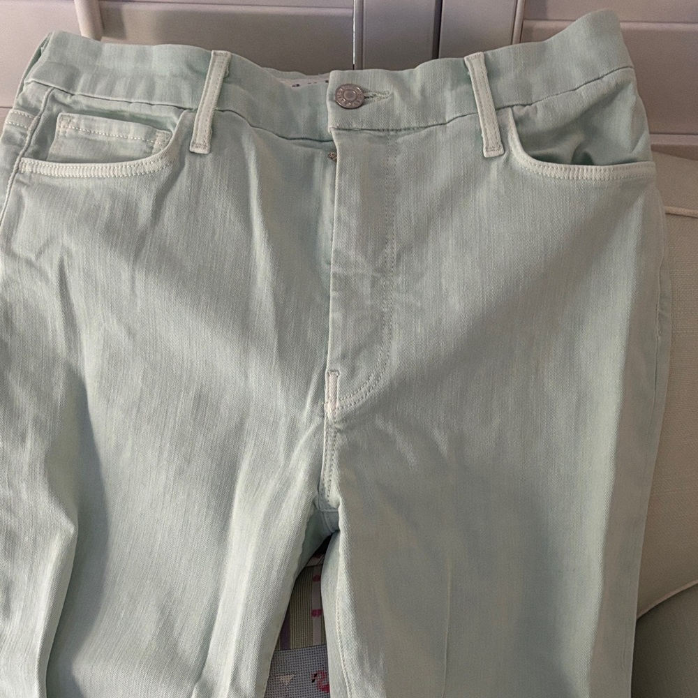 Frank & Eileen Light Green Straight Leg Jeans
